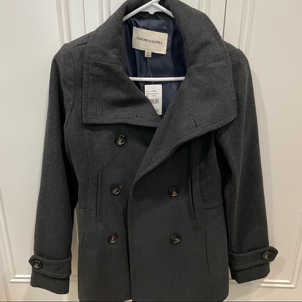 Thread & Supply Double-Breasted Peacoat